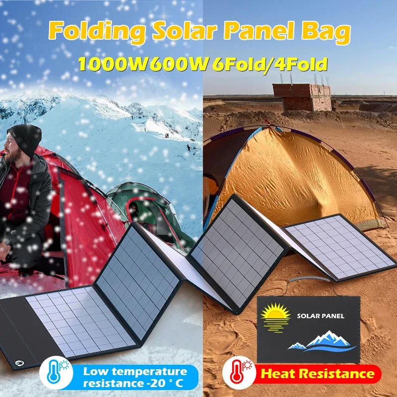 Zd Outdoor Camping - Sac de charge solaire 1000W avec