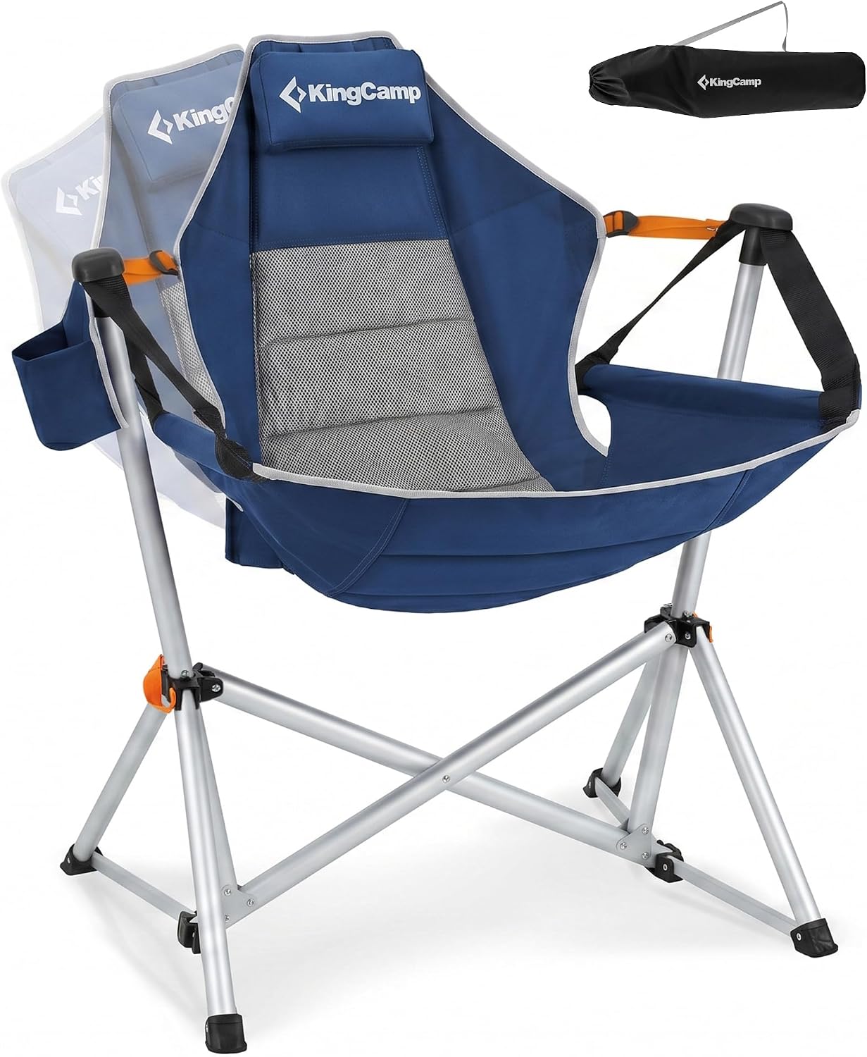 Outdoor Camping Rocker - Chaise de camping pliante portable, robuste,