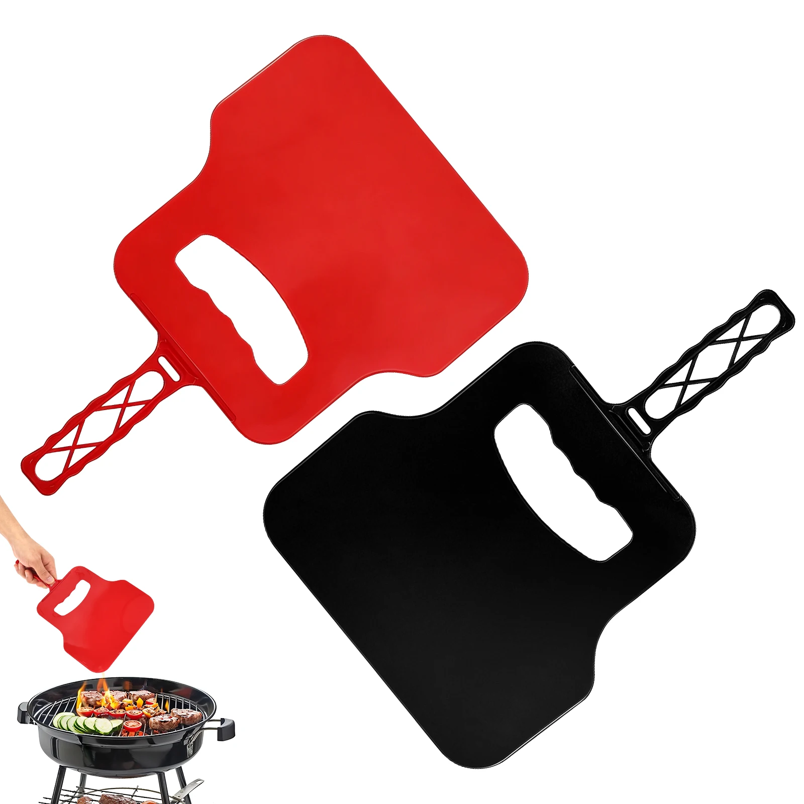 Outdoor Camping Fire - Ventilateur manuel en plastique, outil de