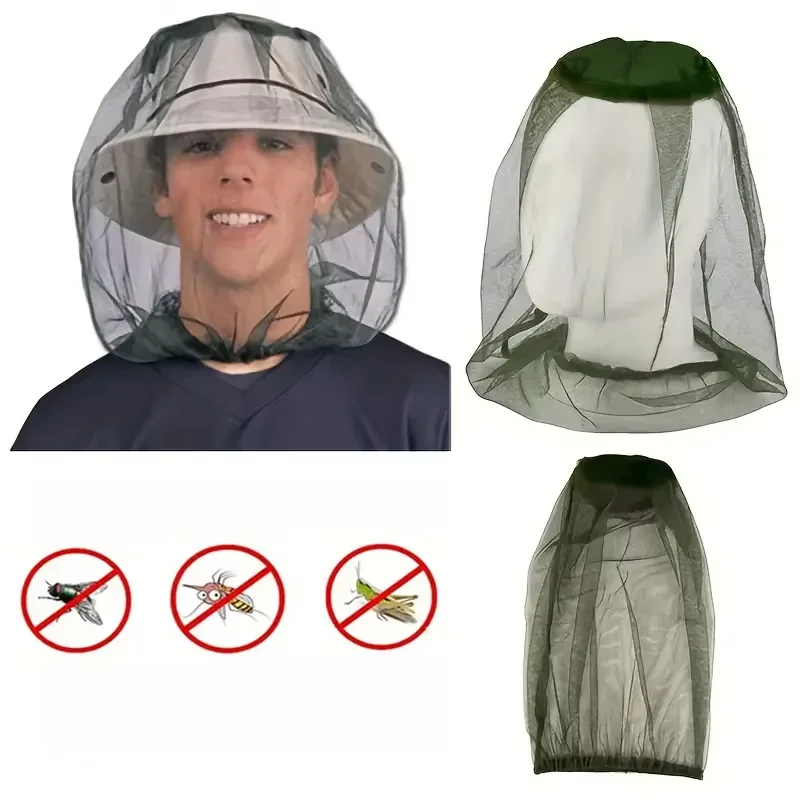 Outdoor Camping Mosquito Net - Chapeau anti-moustiques avec filet de protection