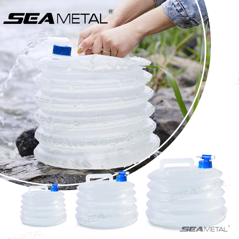 Outdoor Camping Water Tank - SEAMETAL 5L-15L Seau pliable pour voiture,