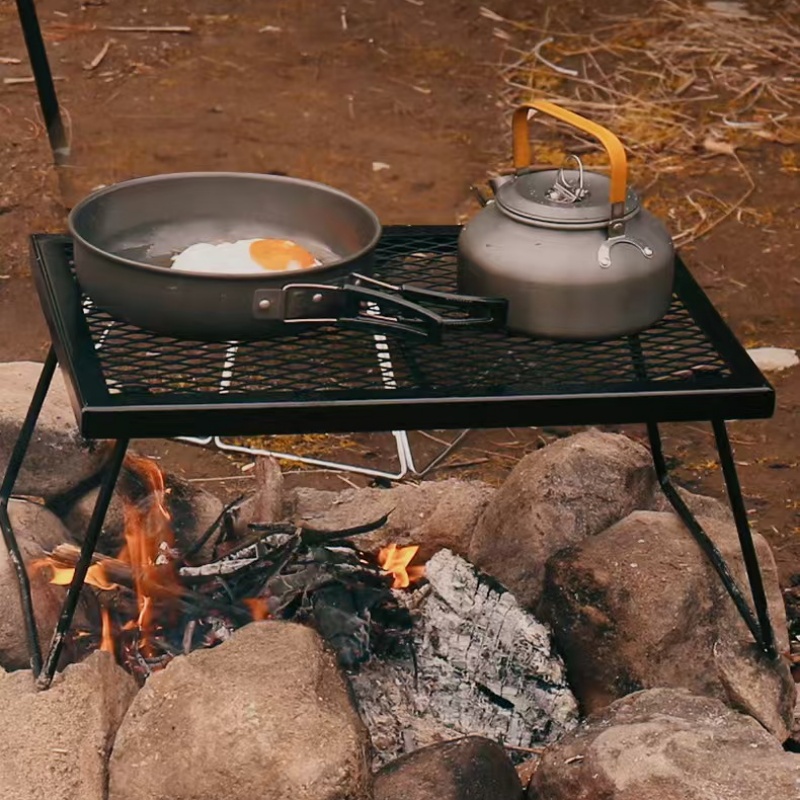 Outdoor Camping Cooking Table - Table pliante à grille extérieure, Table