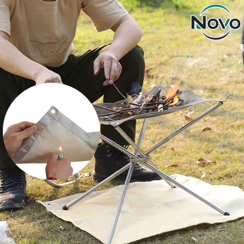 Outdoor Camping Fire - Tapis ignifuge pour camping en plein