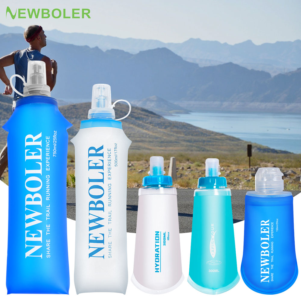Collapsible Water Bottle - 150/250/300/500/750ml extérieur pliable Silicone morsure taille