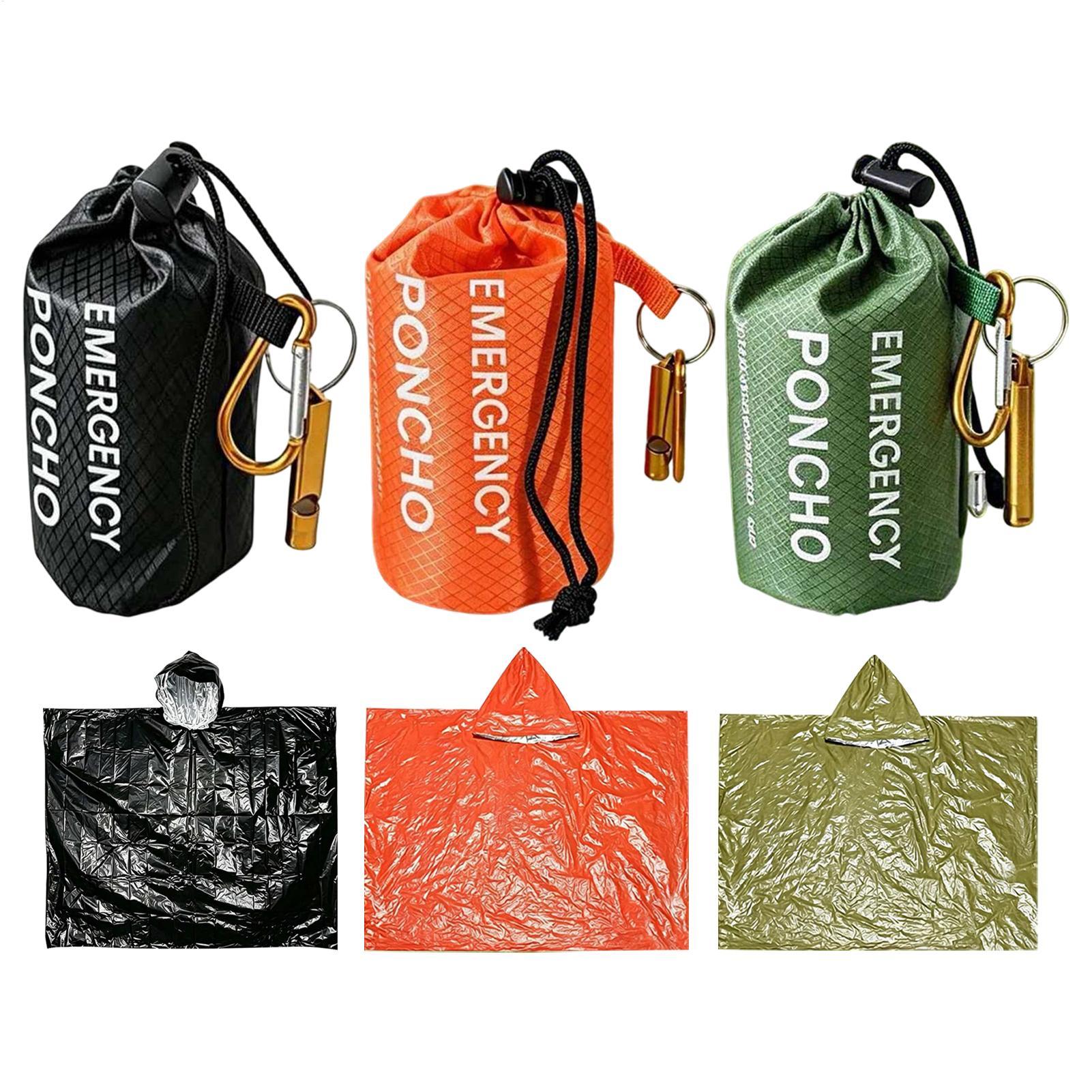 Camping Rain Poncho - Lot de 3 ponchos de pluie