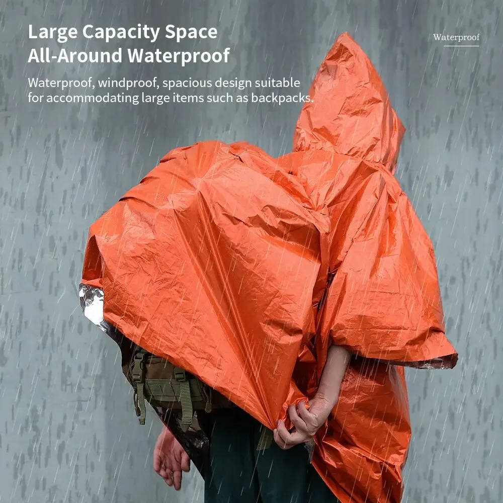 Camping Rain Poncho - Imperméable militaire 3 en 1 pour