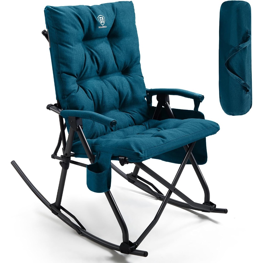 Outdoor Camping Rocker - Fauteuil de camping pliant surdimensionné, chaise