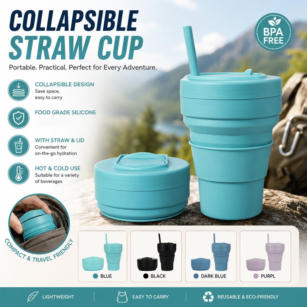 Collapsible Water Bottle - Tasse à café pliable en silicone