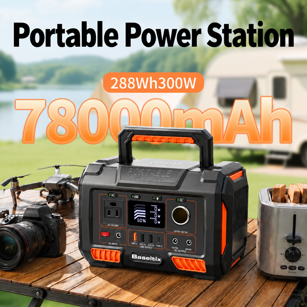 Outdoor Camping Usa - Station d'alimentation portable 78000mAh 300W, générateur