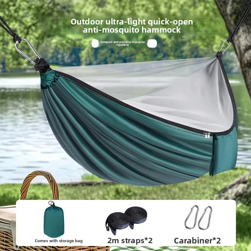 Outdoor Camping Mosquito Net - Hamac de camping léger avec moustiquaire,