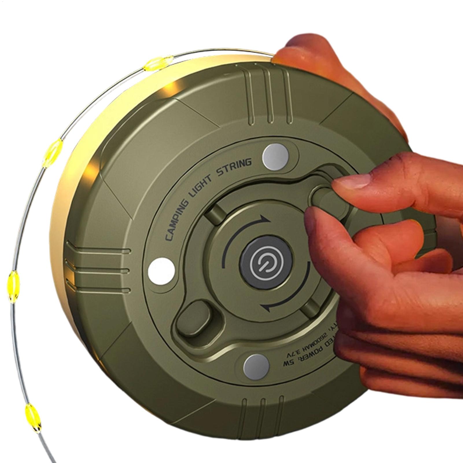 Outdoor Camping Lights String - Guirlande lumineuse rétractable pour le camping,