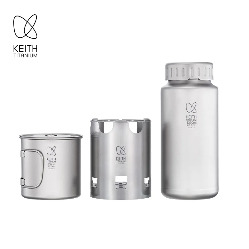 Outdoor Camping Water Tank - KEITH Ensemble de camping en titane
