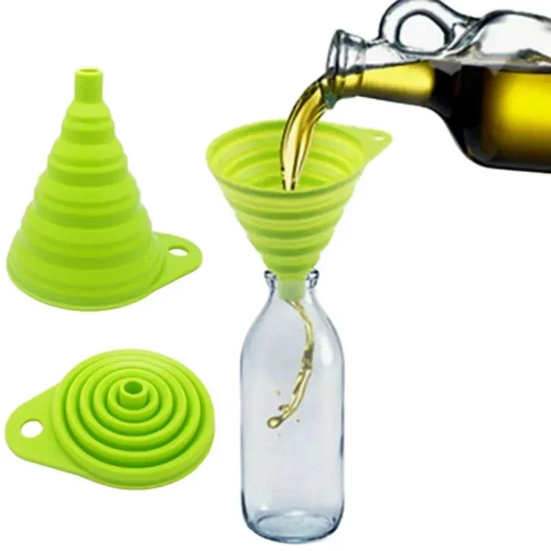Collapsible Water Bottle - 1/4 PIÈCES Entonnoir pliable en silicone