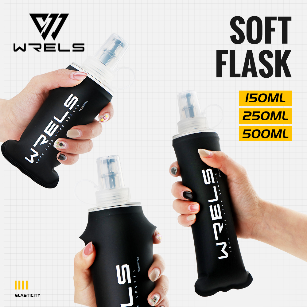 Collapsible Water Bottle - Gourde souple WRELS en TPU ultralégère,