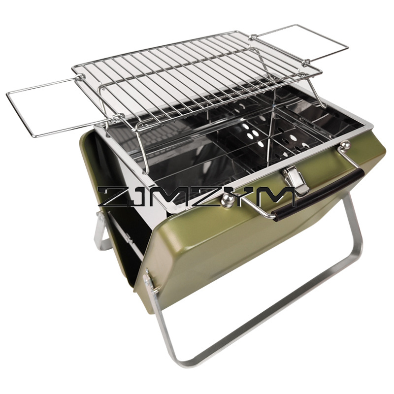 Outdoor Camping Griddle - Gril de Barbecue pliable, maille réglable