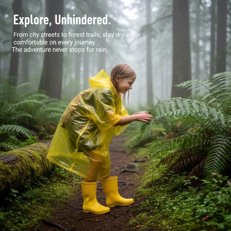 Imperméable jetable pour enfan - Camping Rain Poncho avis et prix