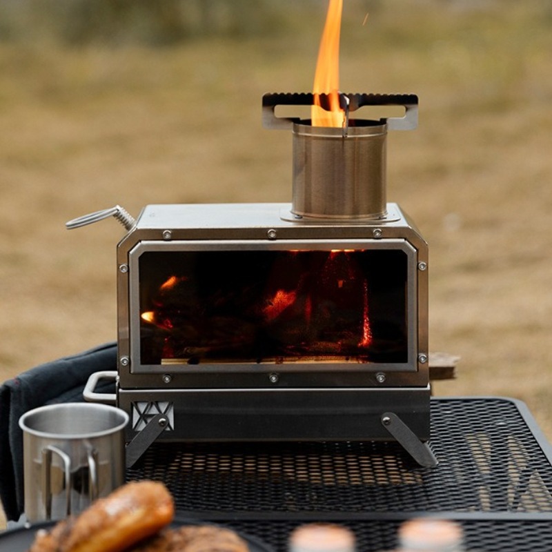 Poêle à bois carré en acier in - Outdoor Camping Stove avis et prix