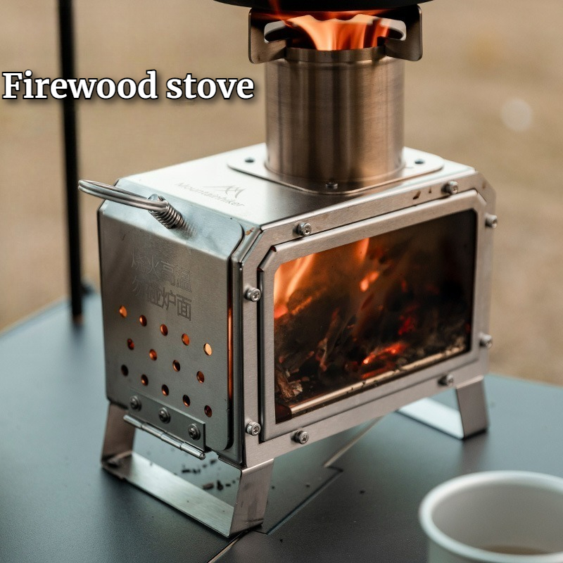 Poêle à bois carré en acier in - Outdoor Camping Stove avis et prix