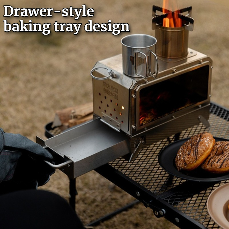 Poêle à bois carré en acier in - Outdoor Camping Stove avis et prix
