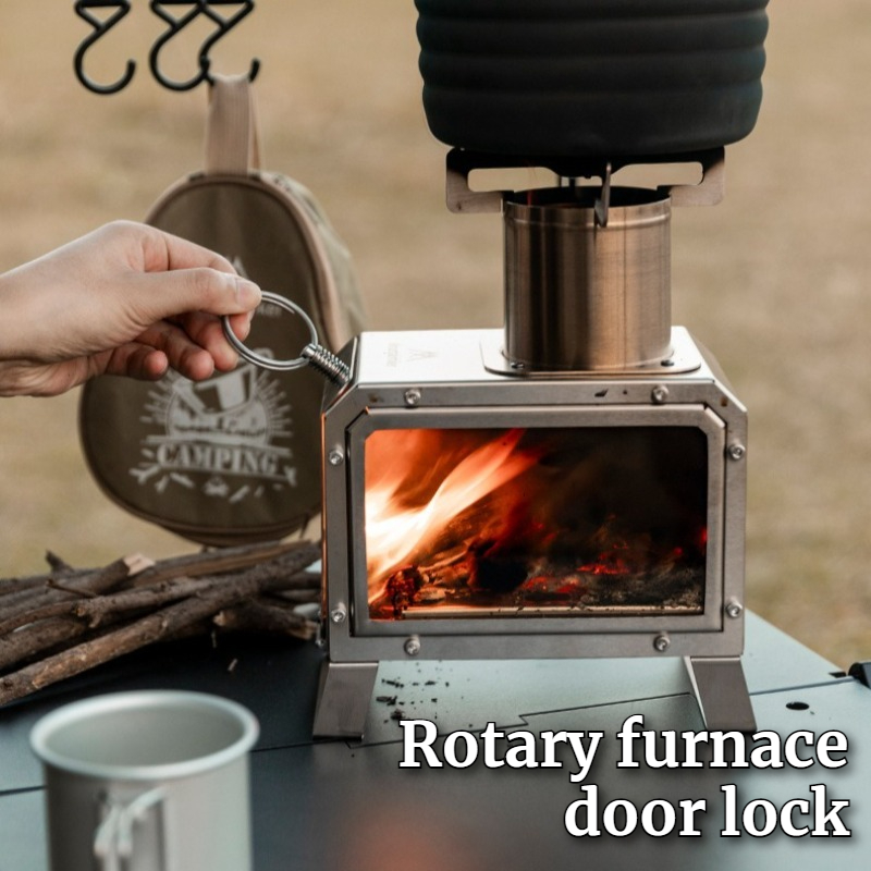 Poêle à bois carré en acier in - Outdoor Camping Stove avis et prix