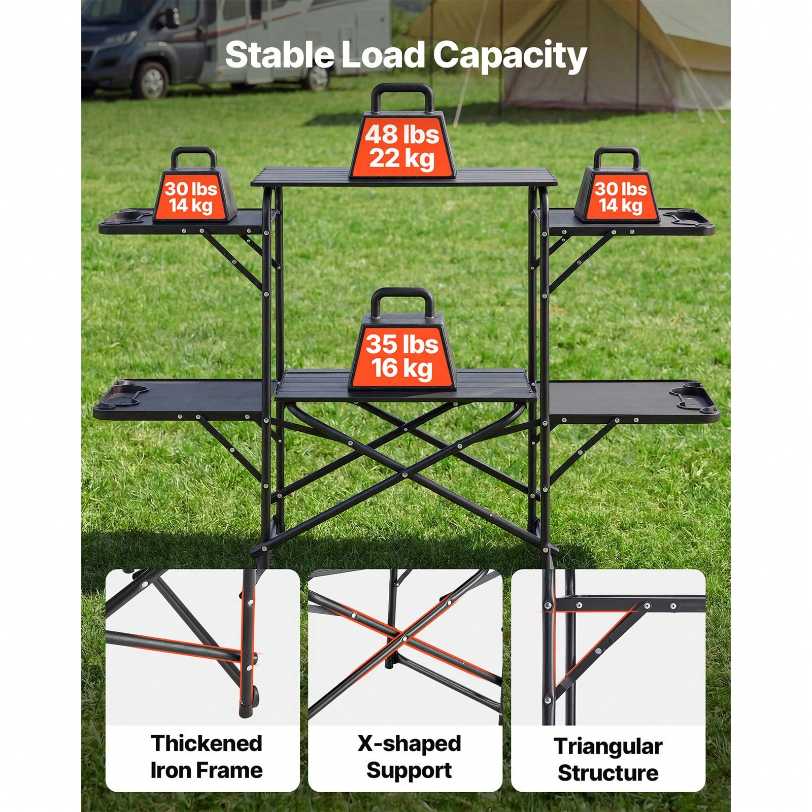 Table de cuisine de camping, s - Outdoor Camping Cooking Table avis et prix