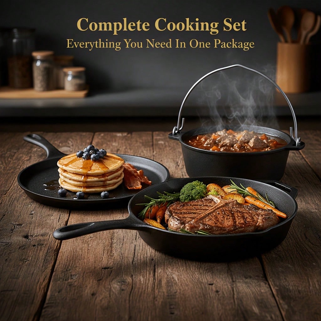 Ensemble de casseroles et poêl - Outdoor Camping Griddle avis et prix