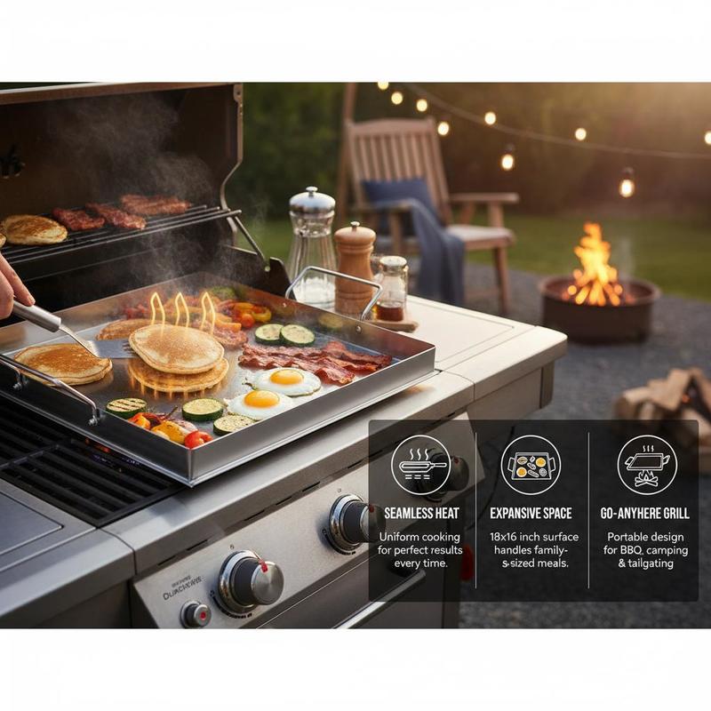 Plaque de cuisson universelle  - Outdoor Camping Griddle avis et prix
