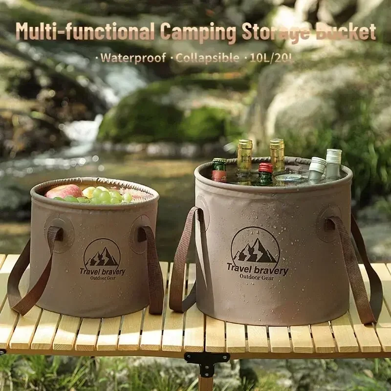 Seau Portable pliant 5/10/20l  - Outdoor Camping Bathroom avis et prix