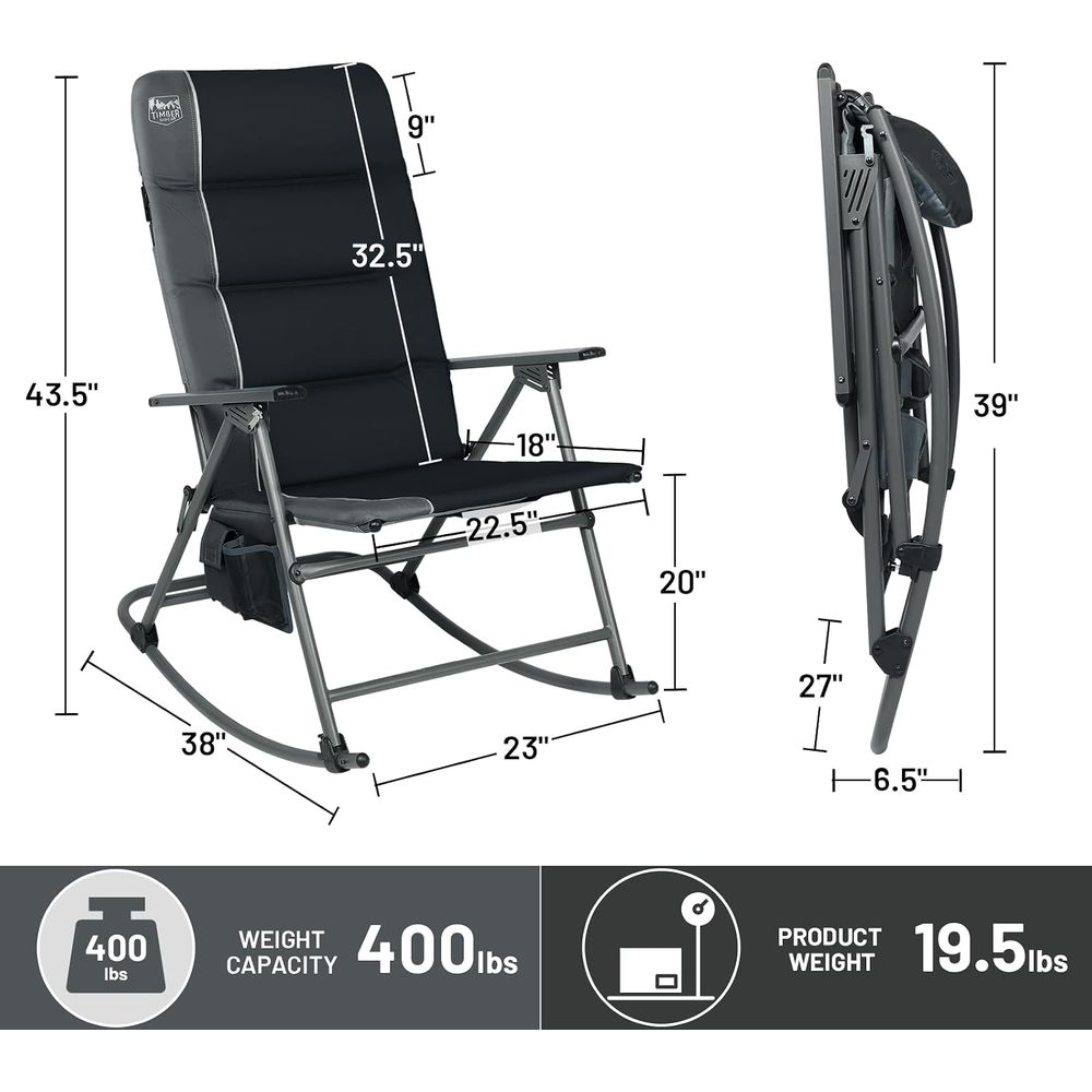 Fauteuil à bascule de camping  - Outdoor Camping Rocker avis et prix