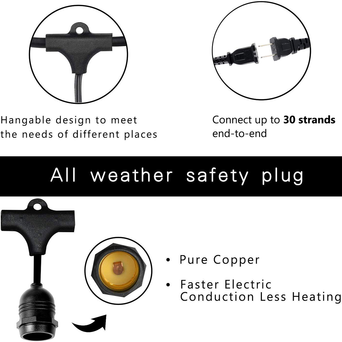 Guirxiété Lumineuse d'Extérieu - Outdoor Camping Lights String avis et prix