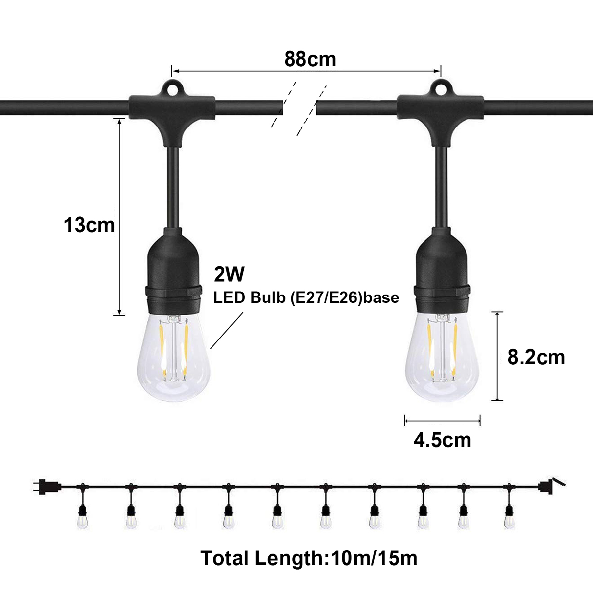 Guirxiété Lumineuse d'Extérieu - Outdoor Camping Lights String avis et prix
