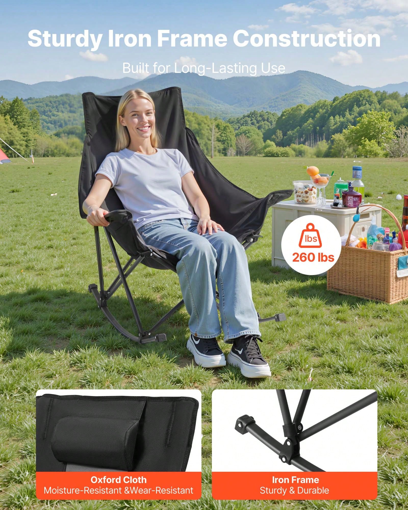 Chaise de camping à bascule, c - Outdoor Camping Rocker avis et prix