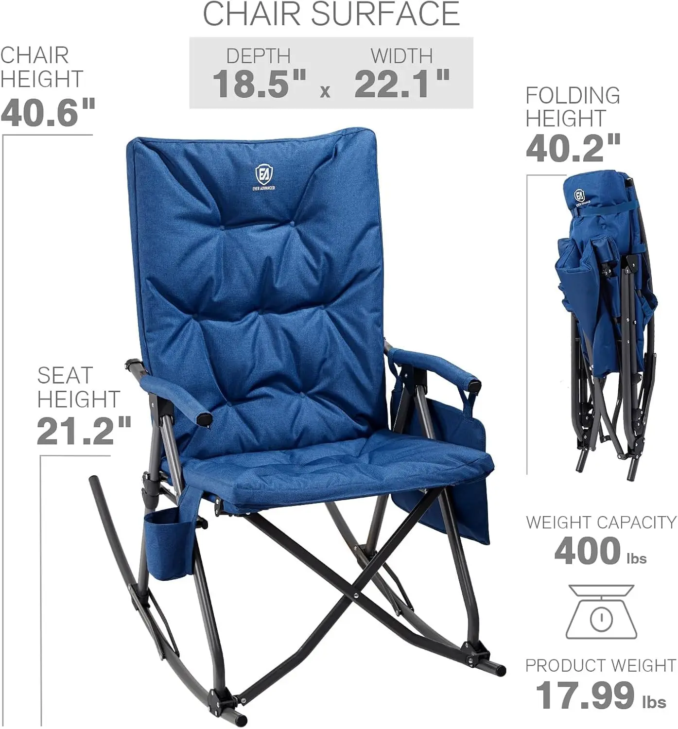 Fauteuil de camping pliant sur - Outdoor Camping Rocker avis et prix