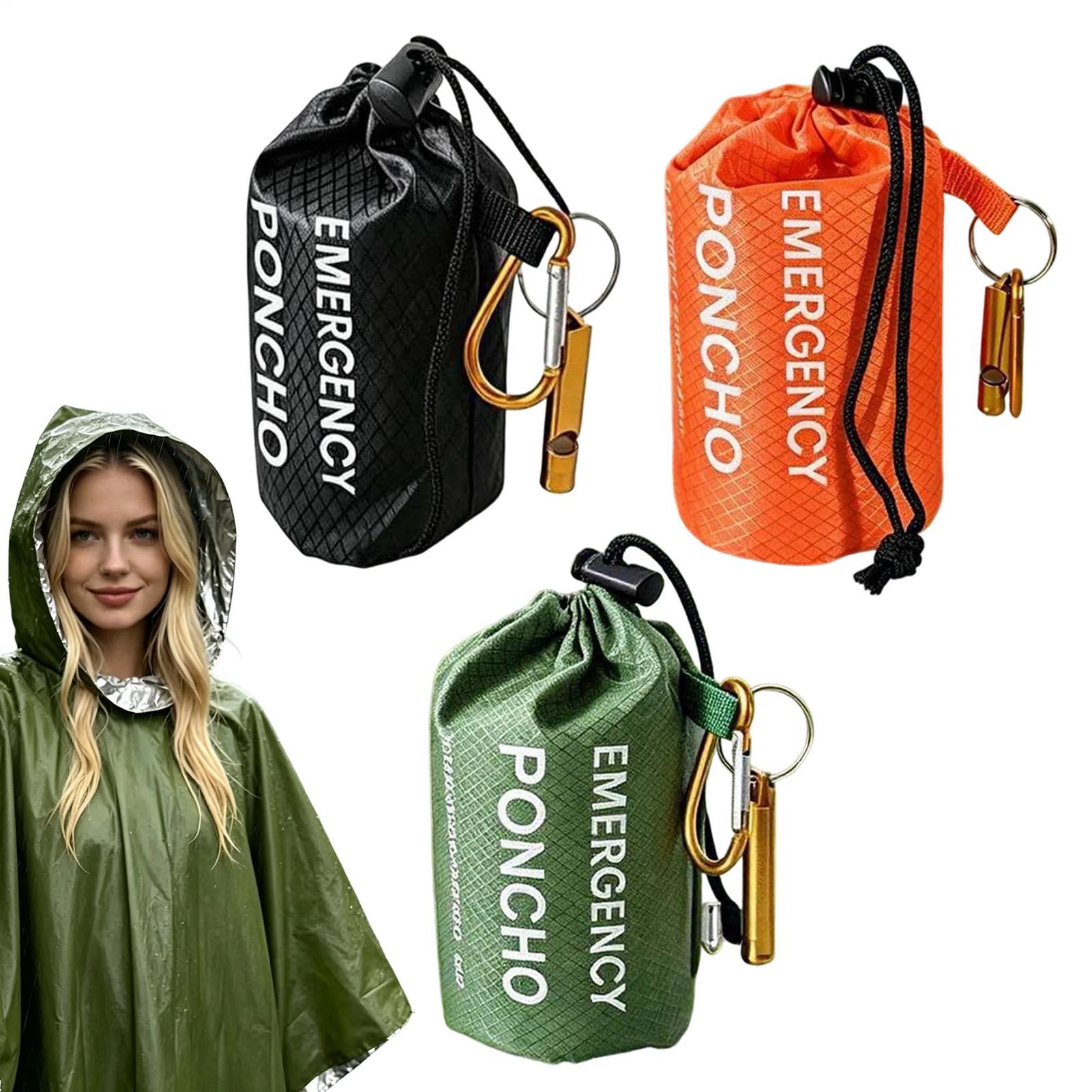 Lot de 3 ponchos de pluie de s - Camping Rain Poncho avis et prix