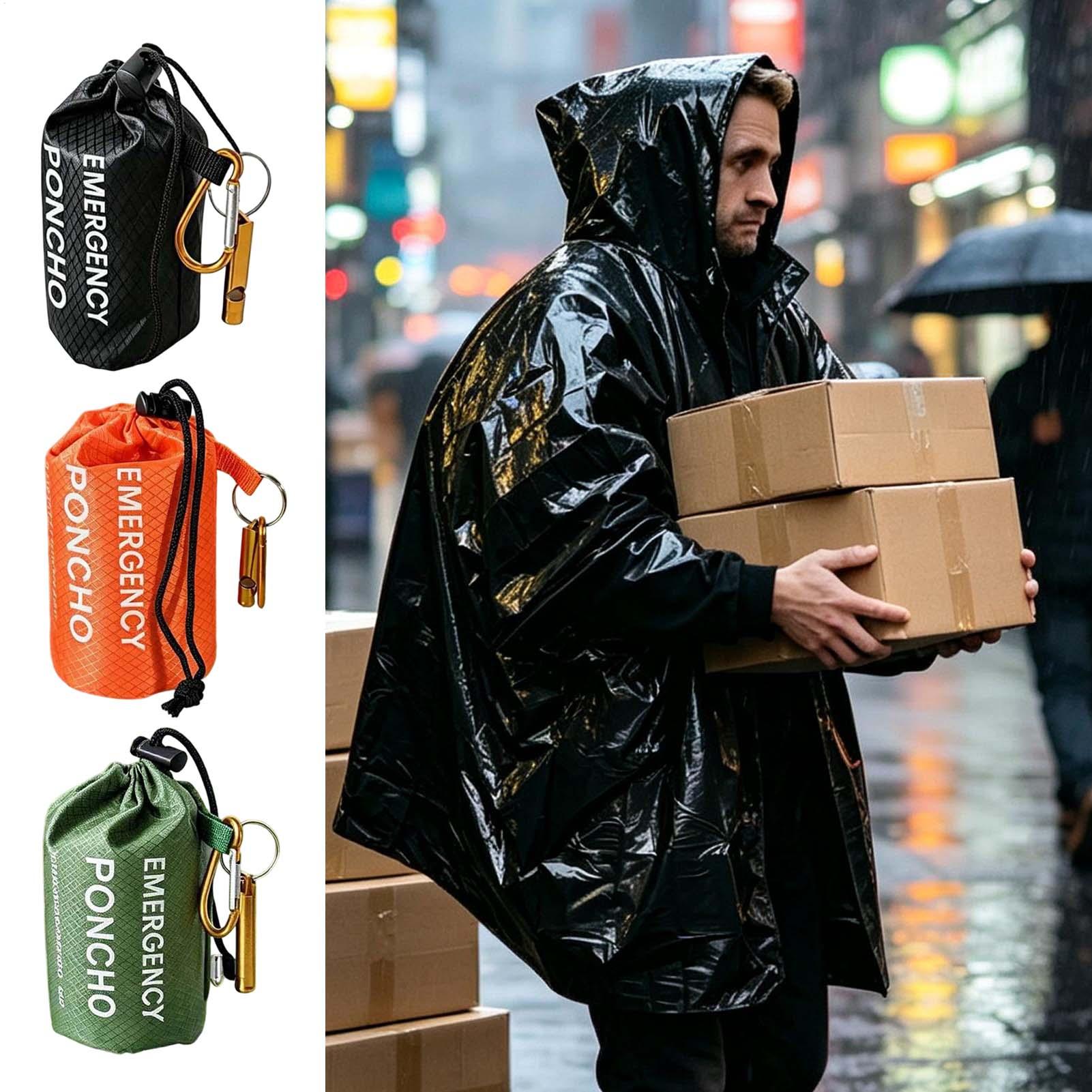 Lot de 3 ponchos de pluie de s - Camping Rain Poncho avis et prix