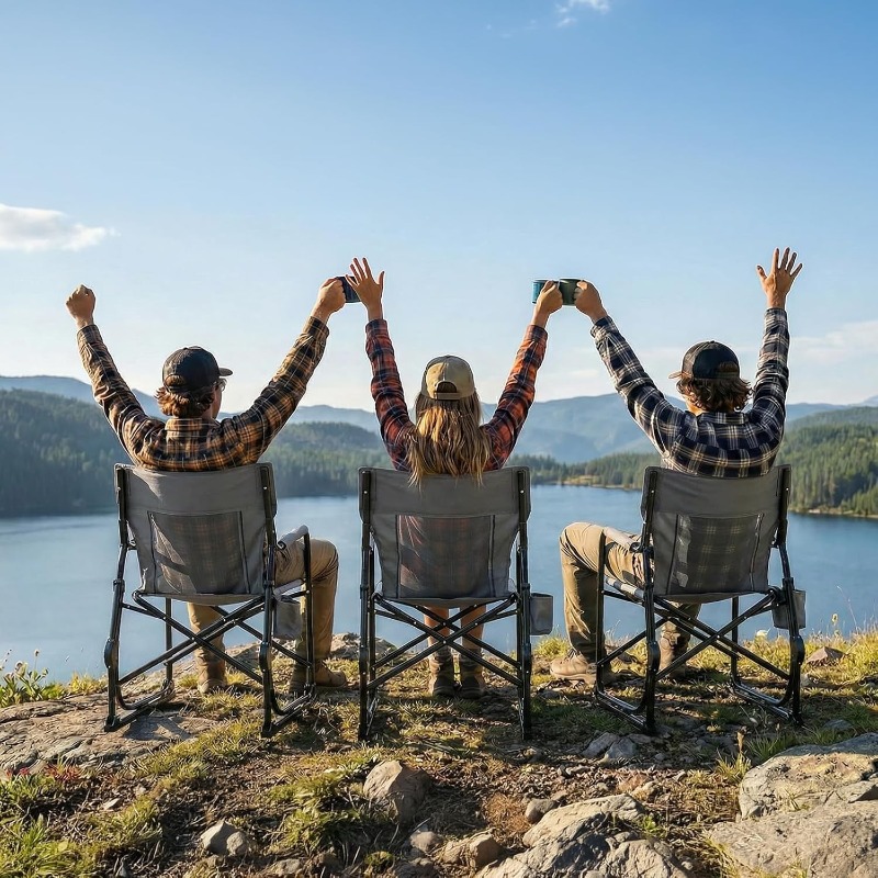 Chaise de camping pliante à ba - Outdoor Camping Rocker avis et prix