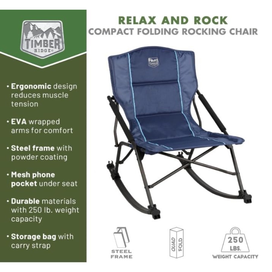 Chaise de camping pliante à ba - Outdoor Camping Rocker avis et prix