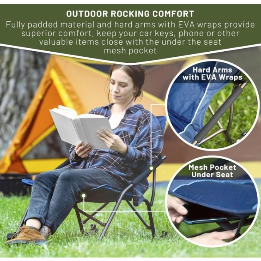 Chaise de camping pliante à ba - Outdoor Camping Rocker avis et prix