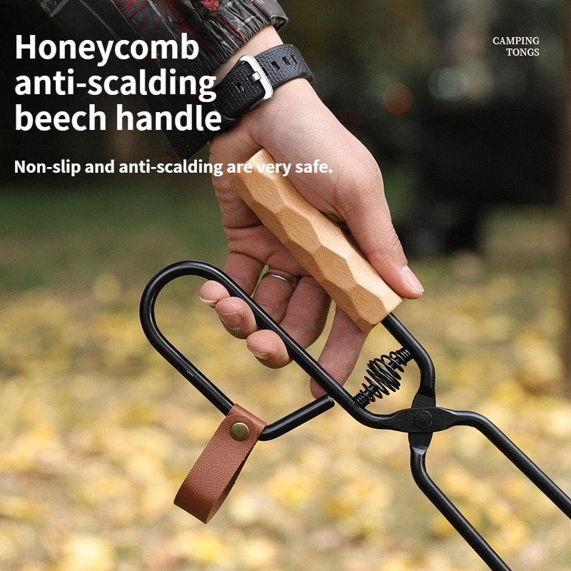 Pince à charbon de bois en mét - Outdoor Camping Fire avis et prix