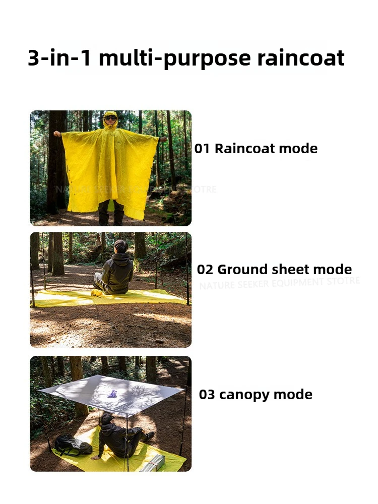 Housse imperméable 15D/210T, P - Camping Rain Poncho avis et prix
