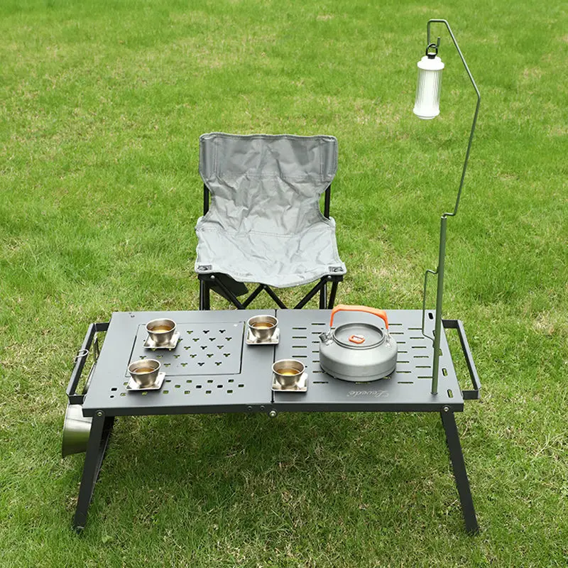 Table pliante portable en mail - Outdoor Camping Cooking Table avis et prix