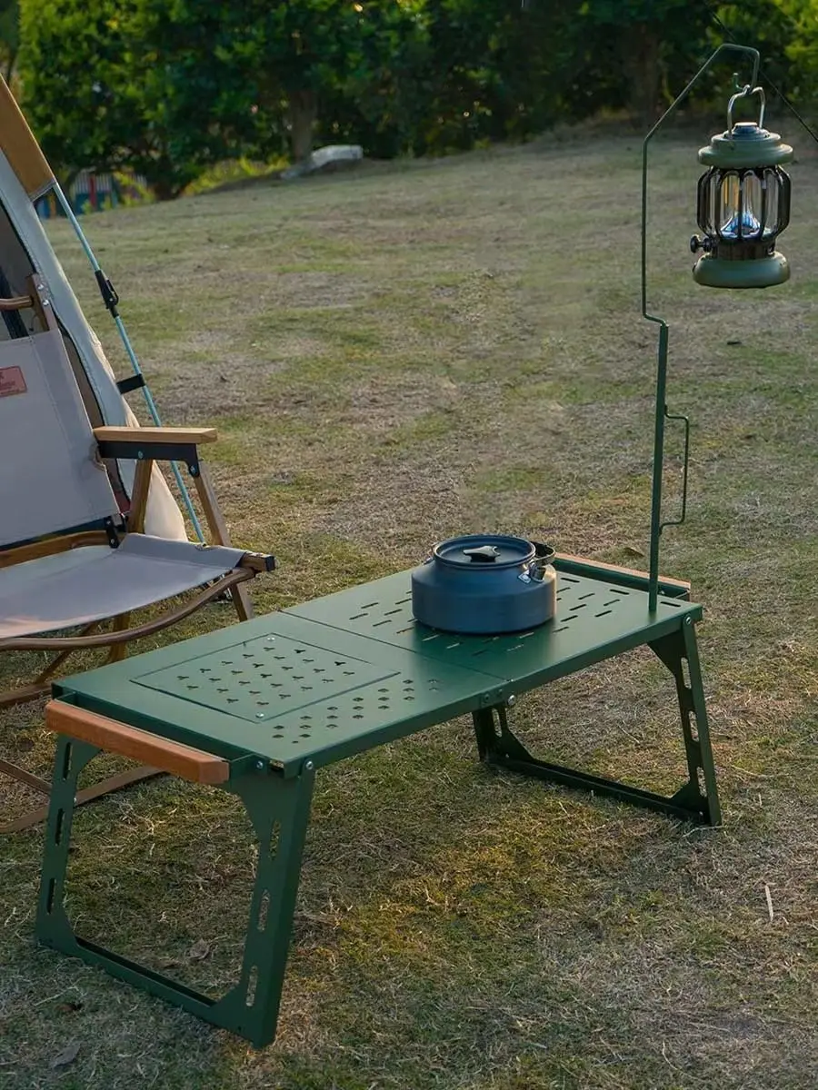 Table pliante portable en mail - Outdoor Camping Cooking Table avis et prix
