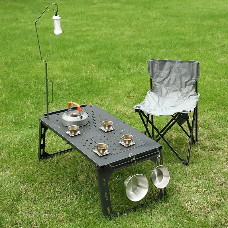 Table pliante portable en mail - Outdoor Camping Cooking Table avis et prix